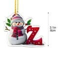 thumbnail image 2 of Mivyn Snowman Christmas Ornaments,3" Personalized Letter Ornaments for Christmas Tree, 2D Initial Ornament, Letter Ornament for DIY Hanging Xmas Decor, Gift for Family Friends, 2 of 8