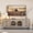 Ancient White, variant on DRNANLIT 60" Farmhouse TV Stand with 4 Drawers & 2 Glass Doors, Rustic Wood Media Console, Distressed Entertainment Center, Ancient White