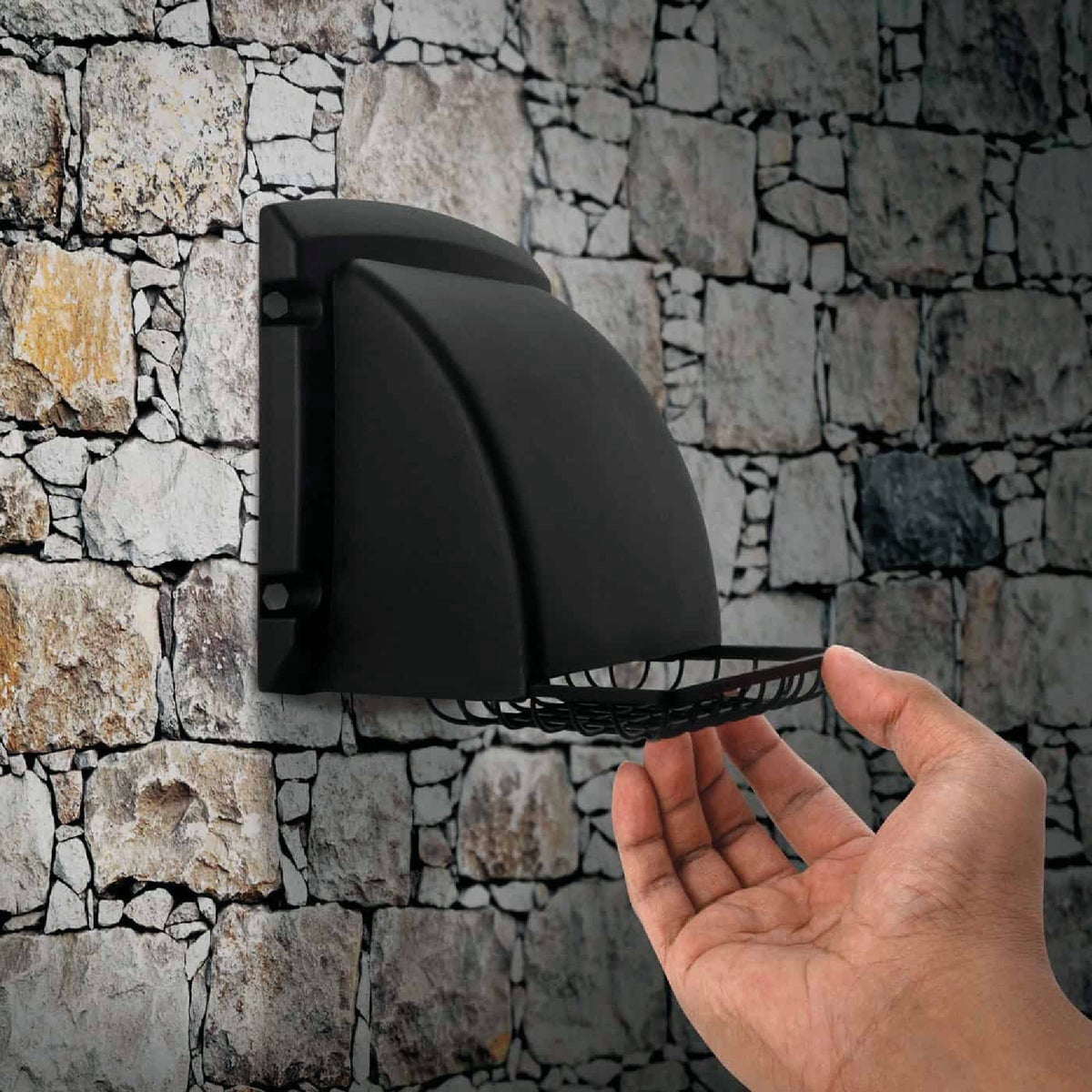 Dundas Jafine ProMax 4 In. Black Plastic Dryer Vent Hood PMH4BLKXZ