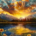 thumbnail image 6 of WERPE Grand Teton National Park Sunflower Landscape Waterproof Round Tablecloth White, 6 of 8