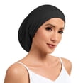 thumbnail image 1 of Gorro de Seda NatureKess Bonnet 22 Momme Ajustable Negro, 1 of 8