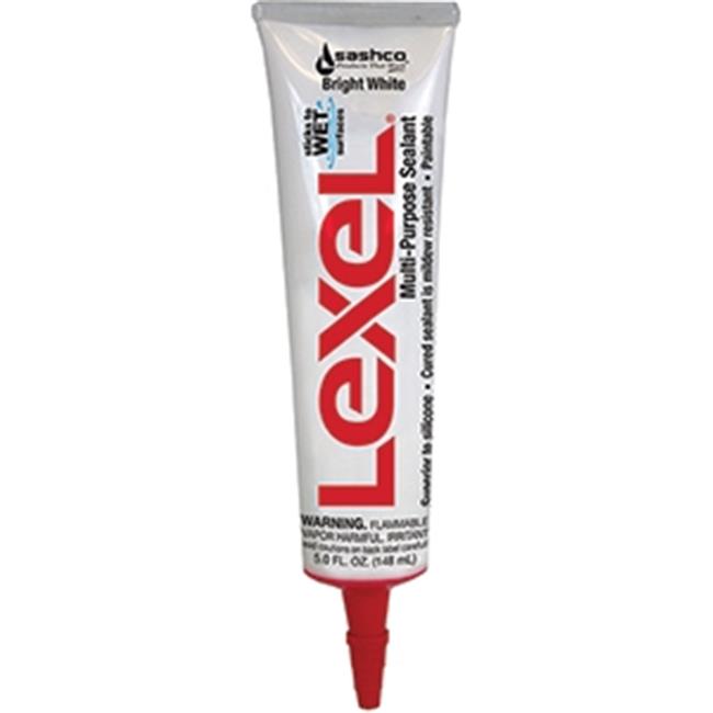 Lexel 13033 Elastic Sealant, White, 7 days Curing, 0 to 120 deg F, 5 oz