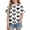Black, variant on fnnxnal Girls Cow Print Heart Graphic T-Shirt - Black & White Short Sleeve Crew Neck Kids,Size 3 T