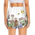 thumbnail image 2 of Lsque Herbs and Wildflowers Printed Women's Running Shorts with Liner Pockets,Elastic Quick Dry Workout Athletic Gym Yoga Shorts,Womens High Waist Shorts-Large, 2 of 9
