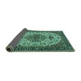 thumbnail image 2 of Ahgly Company Indoor Square Medallion Turquoise Blue Traditional Area Rugs, 4' Square, 2 of 4