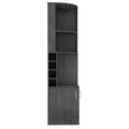 thumbnail image 2 of Gray Corner Bar Cabinet with 8 Bottle Slots and Double - Door Access | In Primary Living Spaces, Practical Storage Option, 2 of 5