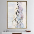 thumbnail image 2 of Designart ' Gold Lines on Pastel I ' Modern Glam Framed Canvas, 2 of 3