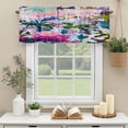 thumbnail image 3 of Colorful Plants Window Valance Curtain Abstract Art Rod Pocket Short Curtain for Living Room, Bedroom & Kitchen Window Decor 60x18in, 3 of 8