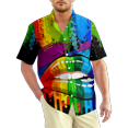thumbnail image 5 of Short Sleeve Shirt LGBT Rainbow Creative Soft Vivid Design Graphic T-Shirt for Friends for Dating and Travel, 5 of 13