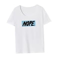 thumbnail image 4 of Camiseta para mujer con cuello redondo, ropa de verano, camisetas para ir de compras, trabajo, vacaciones SG, 4 of 7