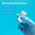 thumbnail image 4 of Uxcell 10pcs 50ml pequeños frascos de vidrio transparente con tapa de rosca blanca, botellas de muestra graduadas de vidrio borosilicato con etiqueta, 4 of 6