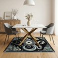 thumbnail image 3 of ODIKA Gothic Snake Serpent Mystical Tattoo Ornate Symmetrical Whimsy Non-Slip Chair-Friendly for Dining Room, Under Table, Home Office, 3 of 7