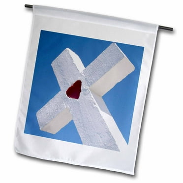 3dRose Christian heart, Santa Cruz, New Mexico - US32 JMR0496 - Julien McRoberts - Garden Flag, 12 by 18-inch