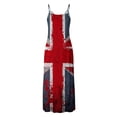 thumbnail image 4 of pimelu Dresses for Women Summer Dresses for Women 2024 4th July Patriotic Spaghetti Strap Maxi Dresses Summer Fashion US Flag Print Sleeveless V-Neck Womens Long Dresses, 4 of 5
