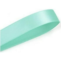 3/8" Wide Aqua Blue Double Faced Satin Ribbon - 100 Yards (Not Wired)
