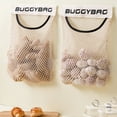 thumbnail image 4 of Hanging Mesh Kitchen Storage Bag Reusable Mesh Net Bag with U-Shaped Opening Wall Mountable Kitchen Mesh Bag for Plastic Bags Trash Bags Shopping Bags Ginger Garlic Potatoes Onion, 4 of 6