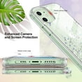 thumbnail image 5 of ULAK Clear iPhone 12 mini Case, Sparkle Slim Shockproof Rugged Bumper Phone Case for Apple iPhone 12 Mini 5.4,  Sliver Stars, 5 of 8