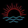 thumbnail image 3 of Glowneon Sun Wave Neon Signs, Sunset Sunrise Retro Led Sign Decor, 3 of 4