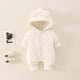 thumbnail image 5 of Ropa de una pieza de otoño e invierno para bebés; ropa de gateo para niños y niñas (Beige), 5 of 6