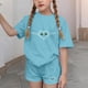thumbnail image 4 of Conjuntos de blusas y camisas de cuello redondo y manga corta para niños Conjunto de dos piezas de blusas de cuello redondo y manga corta con estampado del Día de San Patricio para niños Niños poliést, 4 of 6