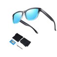 thumbnail image 2 of Gafas de sol deportivas polarizadas para hombre, para conducir, ciclismo, pesca, protección UV, marco negro, lente azul hielo, 2 of 11