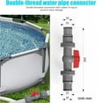 thumbnail image 4 of Plumbing Fittings Pool Hose Connector T Joint Adapter 15 Inch Double Leak Proof Replacement Parts for Above Ground Swimming Pools and Filters, 4 of 4
