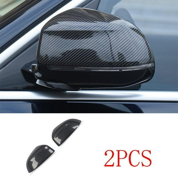 Carbon Fiber ABS Rear View Side Mirror Cover Trim for BMW X5 G05 2019-2021 2PCS