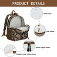 thumbnail image 4 of Boho Floral Students Backpack - Tropical Bloom and Blossom Design with Water-Repellent Oxford Fabric, Comfortable Dual Shoulder Support for School and Travel, 4 of 6