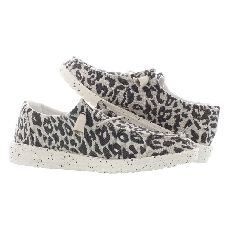 Hey Dude Wendy Woven Shoes for Women, Size 8, Cheetah Grey Color