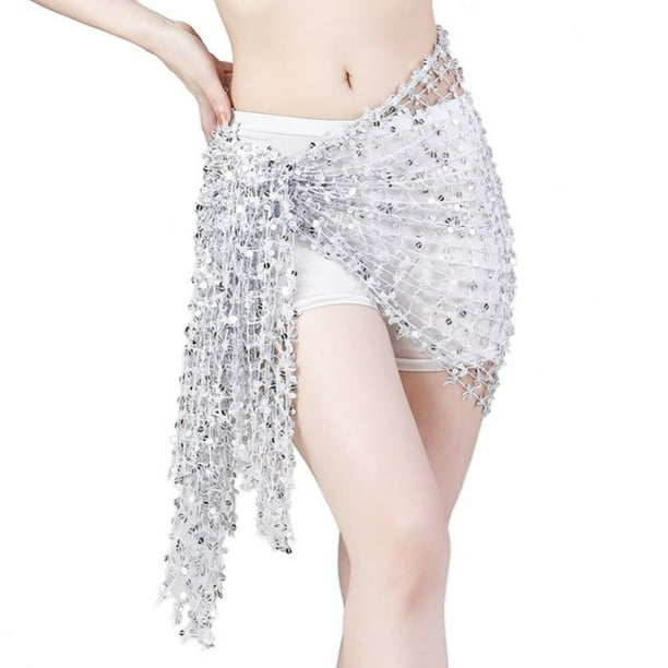 Women Belly Dance Hip Scarf Sequin Tassels Triangle Tribal Wrap Skirt Waist Chain Walmart Com