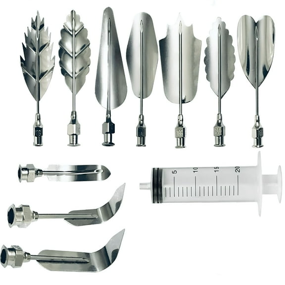 ACDANC 10pcs Jelly Art Tools Set 3D Gelatin Art Starter Kit Flower Cake Decorating Baking Pastry Tool with Needle Syringe for DIY Pudding Jelly Cake Making