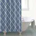 thumbnail image 4 of Blue Geometric Striped Pattern Shower Curtain 72"x72" ,Bathroom Decorative Shower Curtains Set with 12 Hooks,Modern Waterproof Washable Shower Curtain, 4 of 6