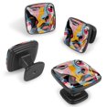 Abstract Ugly Women 4 Pcs Square Crystal Glass Dresser Knobs