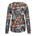 thumbnail image 7 of Friday deals Aueoeo Plus Size Christmas Sweatshirt For Women Crewneck Fall Pullover Lightweight Print Sweatshirts Gray L, 7 of 7