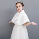thumbnail image 2 of Vestido infantil chal mujer capa flor niña otoño e invierno niña pequeña capa princesa falda abrigo cálido, 2 of 5