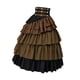 thumbnail image 4 of Falda gótica steampunk de cintura alta para mujer, ideal para disfraces de Navidad y mascaradas. Café, 4 of 8