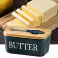 thumbnail image 6 of deevoka Ceramic Butter Dish Reusable Practical Multiuse with Cover Cheese, 6 of 9