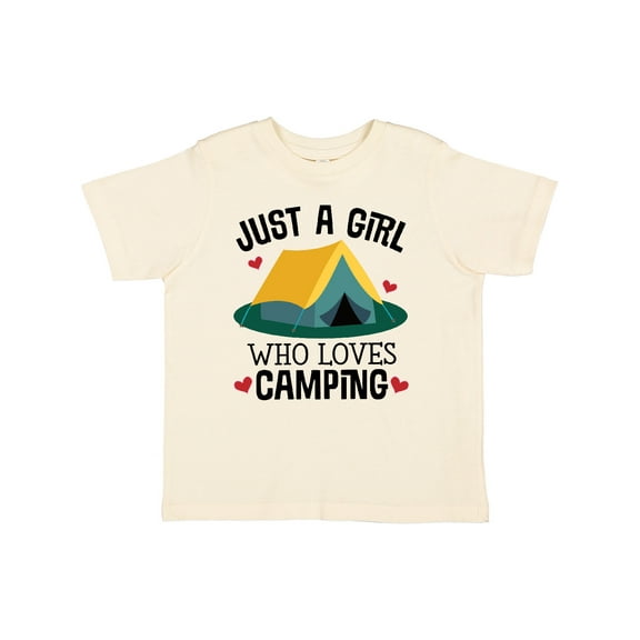 Inktastic Just a Girl Who Loves Camping Girls Toddler T-Shirt