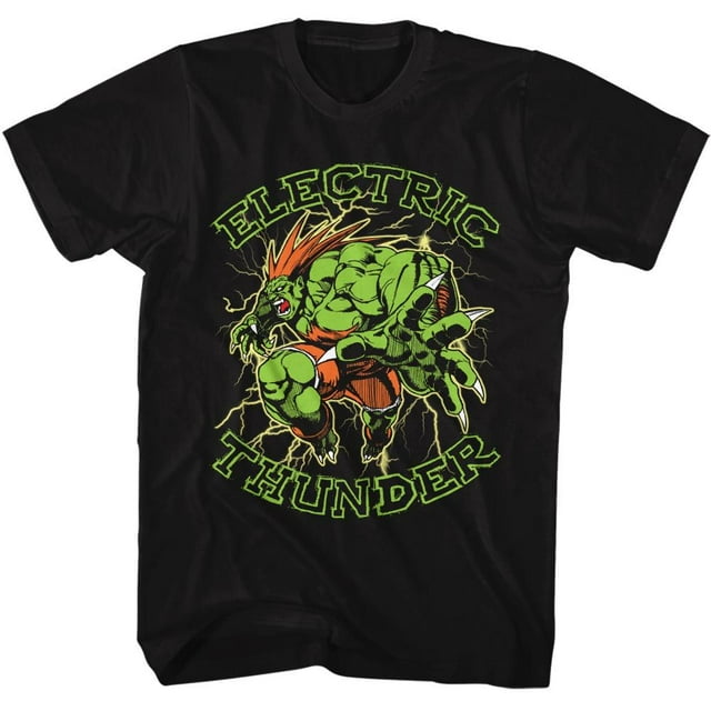 Street Fighter T-Shirt à Manches Courtes pour Adulte Gaming Electric Thunder