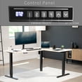 thumbnail image 5 of VIVO Light Wood / Black Electric 63" x 47" Corner Standing Desk, 5 of 8
