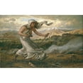 thumbnail image 2 of Elihu Vedder 14x11 Black Ornate Wood Framed Double Matted Museum Art Print Titled: The Cumaean Sibyl (1876), 2 of 5