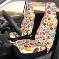 thumbnail image 3 of Fotbe Color Donut Pattern Automotive Seat Covers for Cars Trucks and SUVs – Car Seat Covers for Front Seats,Protective Seat Covers,Vehicle Seat Covers, Set of 2, 3 of 9