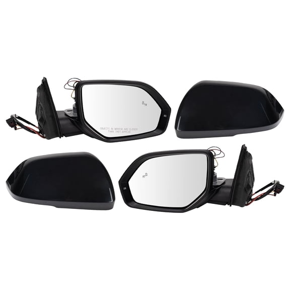 TRQ Mirror Set Fits 2018 Volkswagen Atlas MRA11421