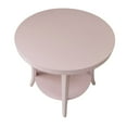 thumbnail image 4 of Roundhill Furniture Perth Round End Table with Shelf, Pink, 4 of 7