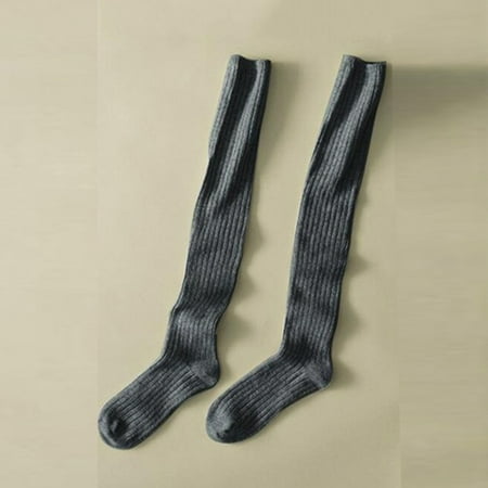 

Women Girl Over Knee High Socks Warm Knit Soft Thigh High Long Socks