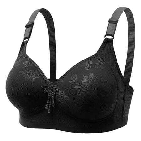 Women s Wireless Plus Size Full Coverage Lace Bra Cotton Unlined Comfortable