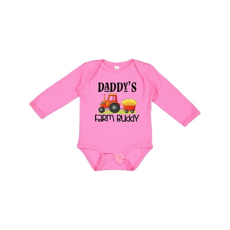 

Inktastic Daddy Farm Buddy Cute Tractor Gift Baby Boy or Baby Girl Long Sleeve Bodysuit