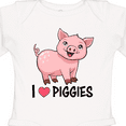 thumbnail image 4 of Inktastic I Love Piggies- cute pig Boys or Girls Long Sleeve Baby Bodysuit, 4 of 5