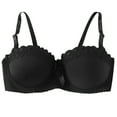 thumbnail image 4 of Bigersell Underwire Push up Bra Women Lace Wireless Bras Comfort Soft Sports Bras Ladies Bras No Underwire Padded Bralette Underwear Everyday Bras Black M, 4 of 4
