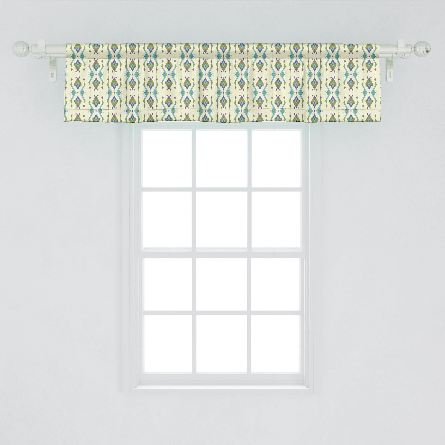 Ambesonne Travel Window Valance, Repeating Pattern with Plane Bag ...